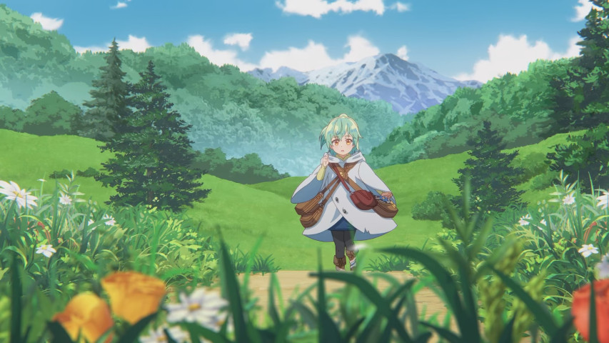 protagonist running through nature